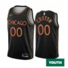 Youth's Custom Chicago Bulls Black Motor City Edition No Little Plans 2020-21 Jersey - - Replica