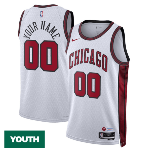 Youth's Custom Chicago Bulls City Edition Swingman Jersey 2022-23 - Replica