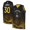 Youth's Golden State Warriors City Edition Swingman Jersey 22 - Black - Stephen Curry - Replica