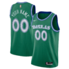 Men's Dallas Mavericks 2020/21 Hardwood Classics Swingman Custom Jersey - Green - Replica