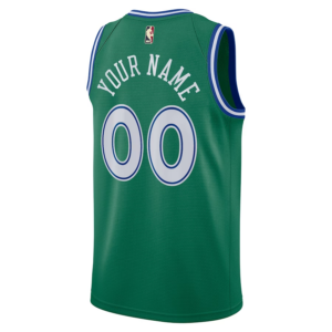 Men's Dallas Mavericks 2020/21 Hardwood Classics Swingman Custom Jersey - Green - Replica