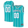 Custom Charlotte Hornets Branded 2021-22 Fast Break Replica Jersey - Icon Edition - Teal