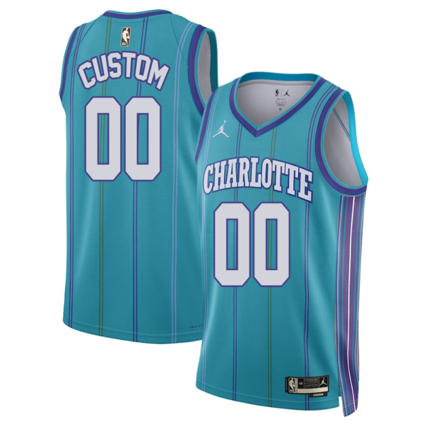 Custom Charlotte Hornets Jordan Brand Unisex 2023-24 Swingman Replica Jersey - Classic Edition - Teal