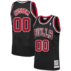 Custom Chicago Bulls Mitchell _ Ness 1997-98 Hardwood Classics Authentic Player Jersey - Black - Replica