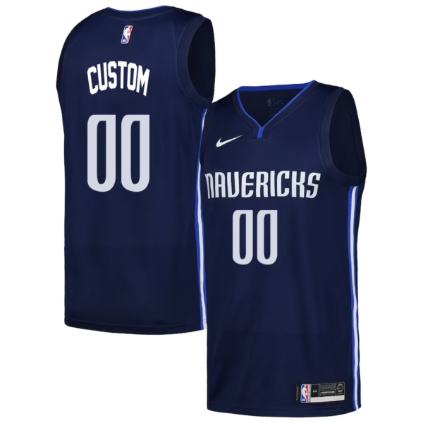 Custom Dallas Mavericks Nike Swingman Player Jersey - City Edition - Navy - Replica