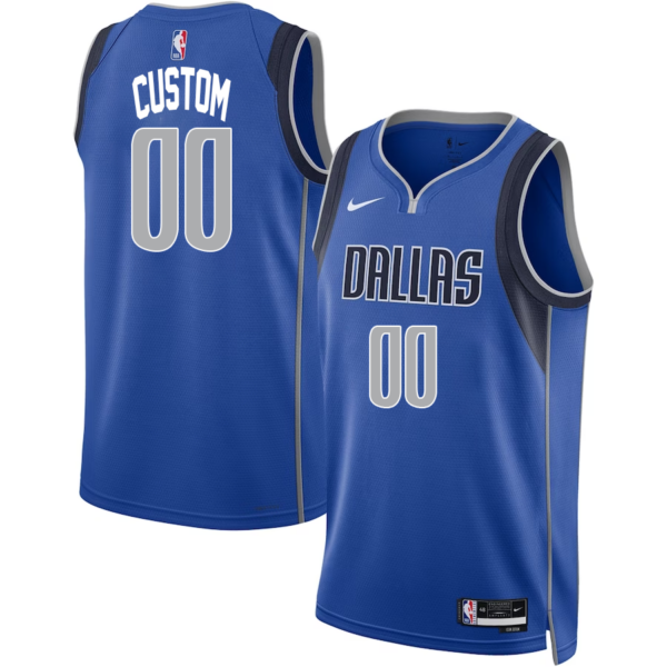 Custom Dallas Mavericks Nike Unisex Swingman Jersey - Icon Edition - Blue - Replica