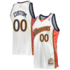 Custom Golden State Warriors Mitchell _ Ness 2009-10 Hardwood Classics Authentic Player Jersey - White - Replica