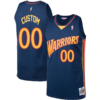 Custom Golden State Warriors Mitchell _ Ness Big _ Tall Hardwood Classics Jersey - Navy - Replica