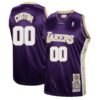 Custom Los Angeles Lakers Mitchell _ Ness Hall of Fame Class of 2020 _24 Authentic Hardwood Classics Jersey - Purple - Replica