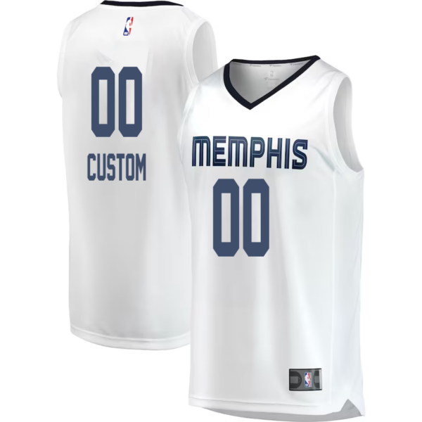 Custom Memphis Grizzlies Branded Fast Break Replica Player Jersey - Association Edition - White