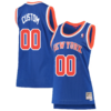 Custom New York Knicks Mitchell _ Ness Woman_s 1991-92 Hardwood Classics Swingman Jersey - Blue - Replica