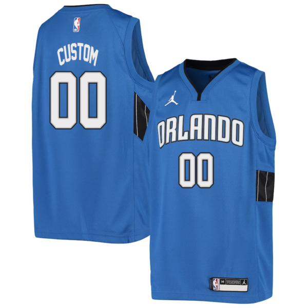 Custom Orlando Magic Jordan Brand Youth 2020-21 Swingman Jersey - Statement Edition - Blue - Replica