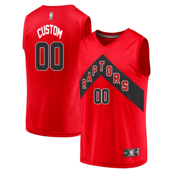 Custom Toronto Raptors Branded Fast Break Player Jersey - Icon Edition - Red - Replica