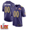 Men’s Custom Baltimore Ravens Super Bowl LIX Alternate Jersey – Replica