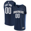 Custom Dallas Mavericks Fast Break Team Replica Jersey Navy - Statement Edition