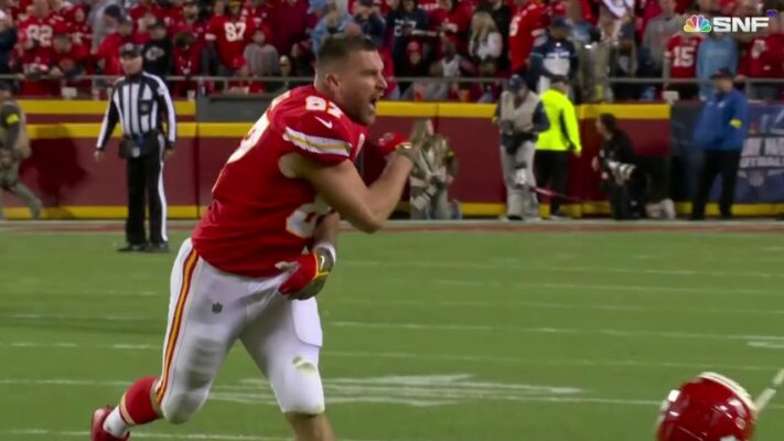 travis kelce dropped pass